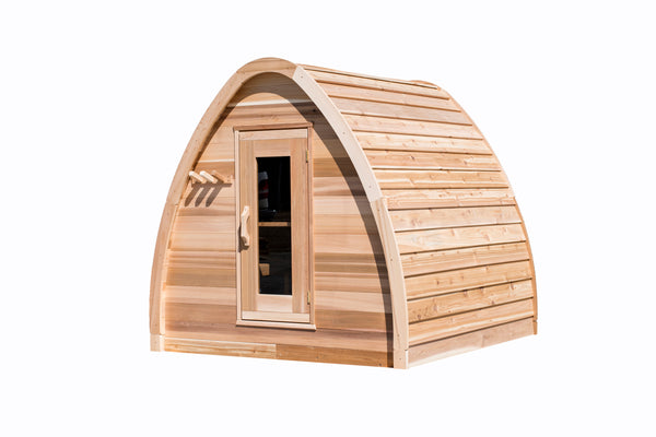 Mini Pod Sauna - Knotty Red Cedar Package Deal - L 214 cm x W  214 cm
