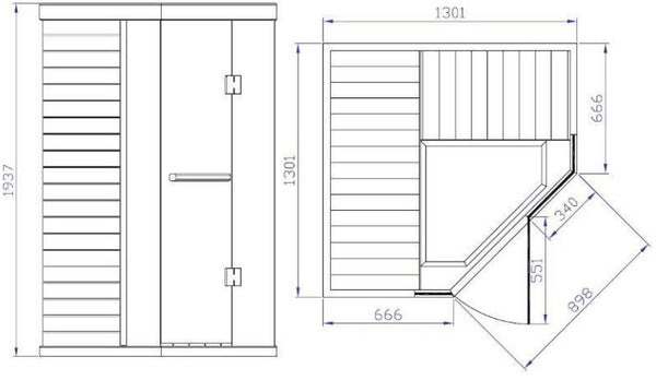 Tylö Infrared Sauna Room T-870