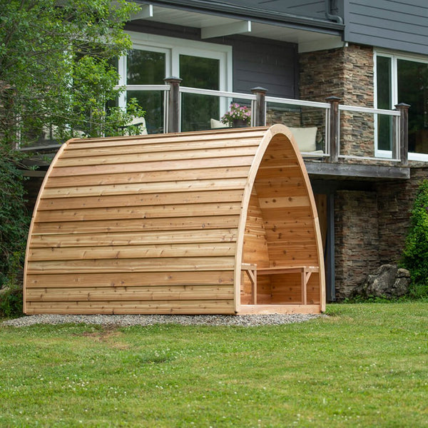 Pod Sauna + Porch - Knotty Red Cedar Package Deal L 305 cm x W 244 cm