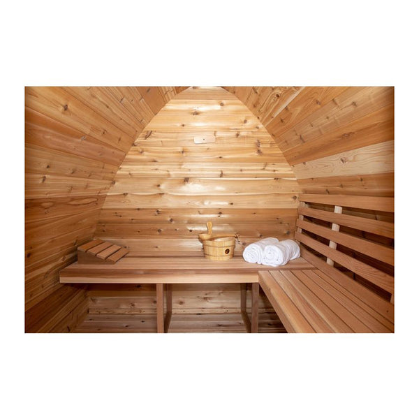 Mini Pod Sauna - Knotty Red Cedar Package Deal - L 214 cm x W  214 cm