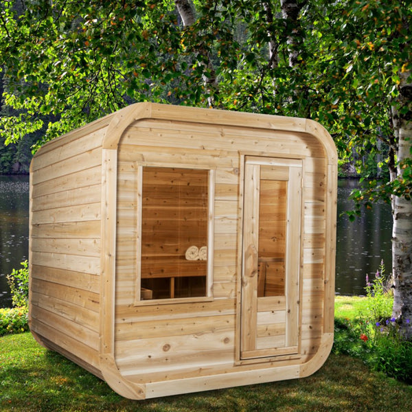 Luna Sauna White Cedar - L 200 cm x W 200 cm