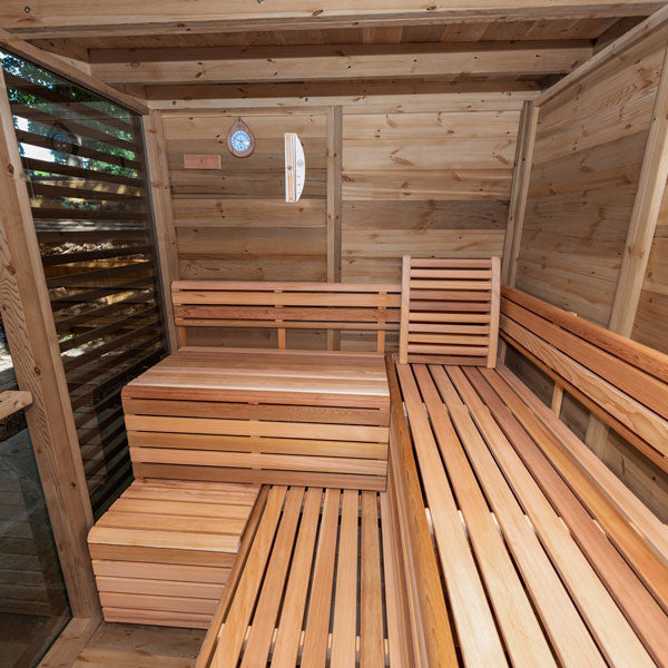 Pure Cube Outdoor Sauna Knotty Red Cedar 188 x 253