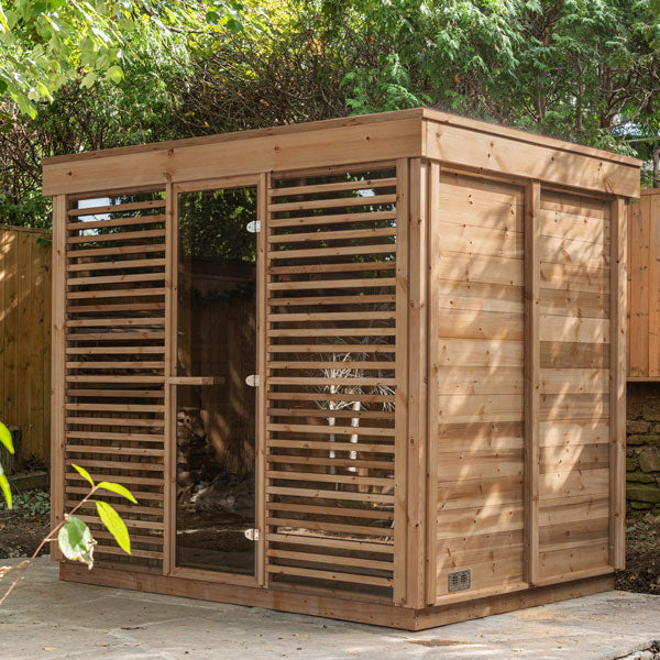 Pure Cube Outdoor Sauna Knotty Red Cedar 188 x 253