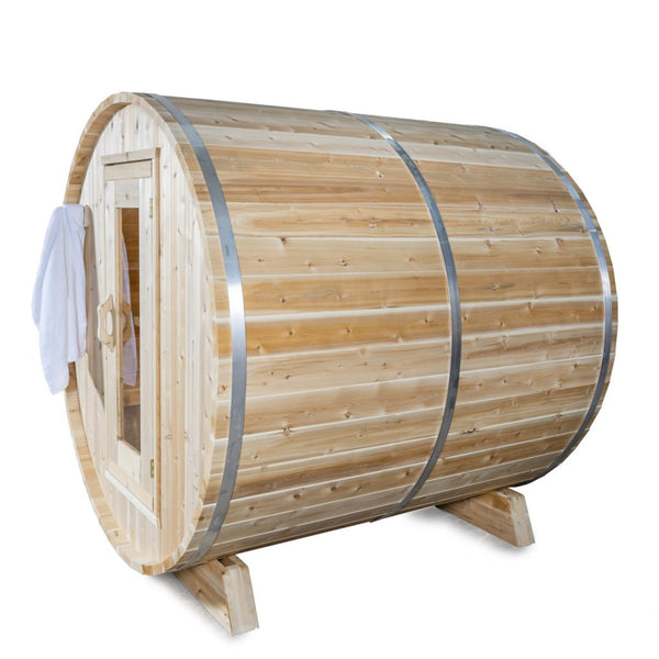 Barrel Sauna White Cedar - Ø 200 cm x L 200 cm
