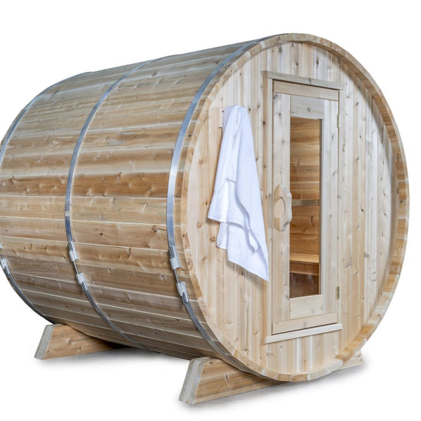 Barrel Sauna White Cedar - Ø 200 cm x L 200 cm