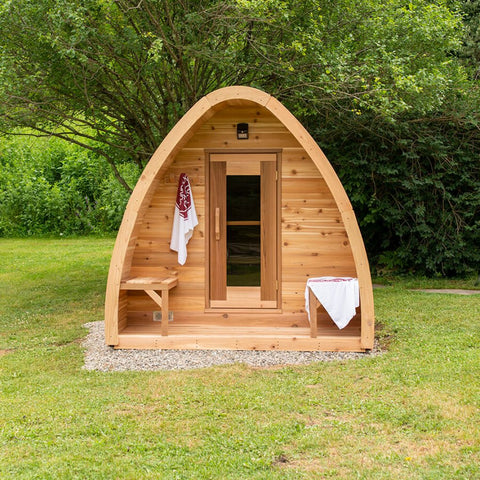 Pod Sauna + Porch - Knotty Red Cedar Package Deal L 305 cm x W 244 cm