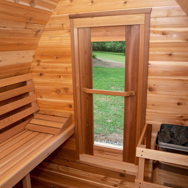 Pod Sauna + Porch - Knotty Red Cedar Package Deal L 305 cm x W 244 cm