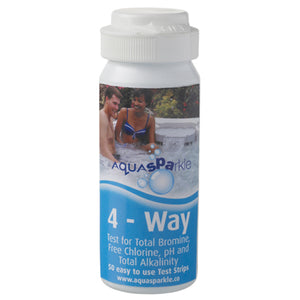 Aquasparkle 4-Way Test Strips (Chlorine, Bromine, pH & Total Alkalinity)